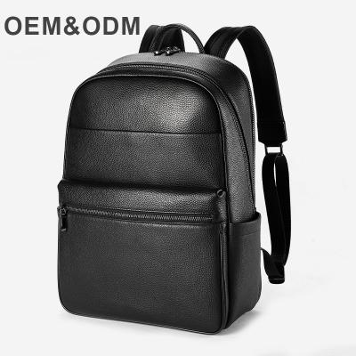 China PORTABLE custom logo luxury premium laptop backpack for men leather waterproof travel adult casual laptop backpacks for sale