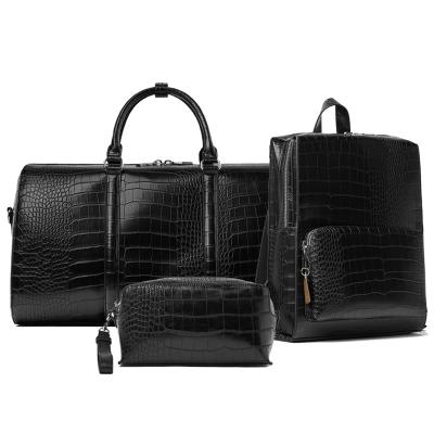 China Crocodile grain Large Capacity Travel Bag Duffel Bag Embossed crocodile pattern pu Sport Gym travel duffle bag for sale