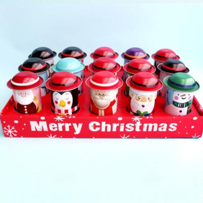 China Custom Chocolate Food Tin Box With Hat Packaging Round Shape Newly For Christmas Gift for sale