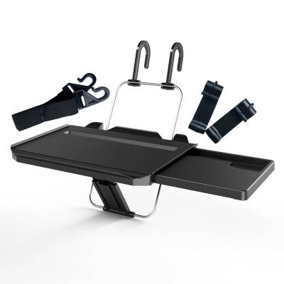 China No Car Steering Wheel Back Seat Mount Multifunctional Portable Laptop Stand Table Desk With Extended Pull Tray for sale