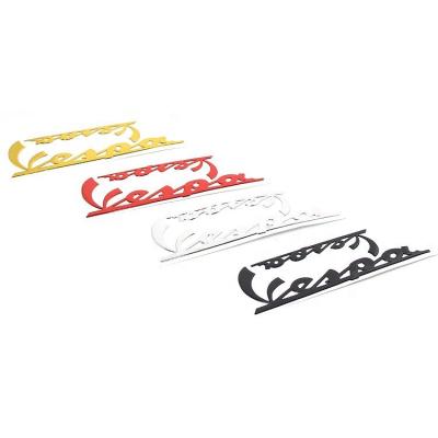 China Custom Motorcycle Stickers and Decals Waterproof 3D Full Color Print Emblem Stickers VESPA Motorcycle Sticker 14.7 x 4.8 cm and 9.8 x 3.2 cm for sale