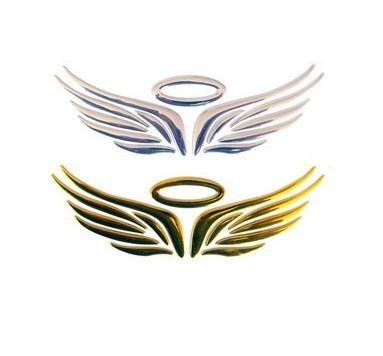 China Eco-friendly Multicolor Angle Wings Custom Design Chinese PVC Car Stickers 3d Decoration Car Stickers for sale