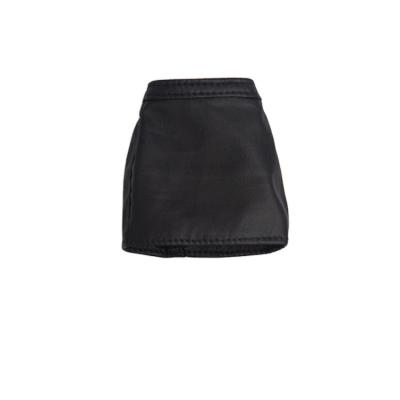 China Sexy and Soft Baby High Waist Boutique Skirts Fashion PU Leather Doll Clothes for sale