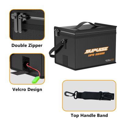 China SUPULSE Lipo Bag Lipo Bag Safe Lipo Battery Bag For Battery Storage Battery Bag Fireproof Large Size With Shoulder Strap 200*150*150cm for sale