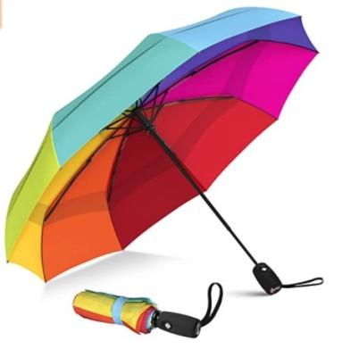 China Minimalist Custom Windproof Folding Umbrella Portable Customized Automatic Triple Umbrella Umbrella Umbrella for sale