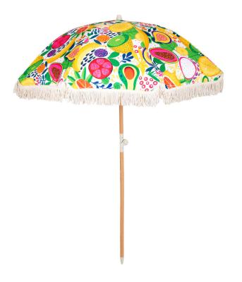 China Minimalist Parasol Beach Umbrellas Patio Umbrella With Fringe Tassel Outdoor Umbrella for sale