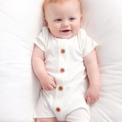 China 100% Cotton Baby Boy Short Sleeve Romper Newborn Infant Short Jumpsuits Summer Clothes for sale