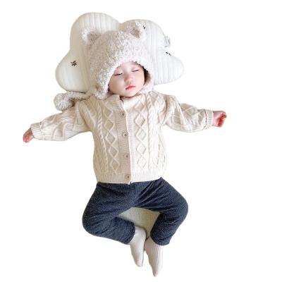 China 2021 autumn boys and girls Korean cute solid color diamond jacquard cardigan knitted cardigan casual children's fashion knitted cardigan WY010 for sale