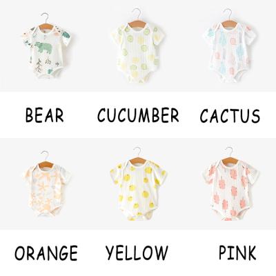 China 100% Newborn Baby Boy Romper Overalls Cotton Infant Girl Overalls One Piece Cartoon Prepare Running for sale