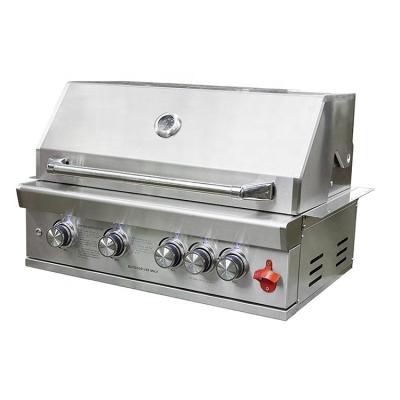 China Adjustable Height Outdoor Garden Built in 304# Stainless Steel Infrared Charcoal Gas BBQ Grill for sale