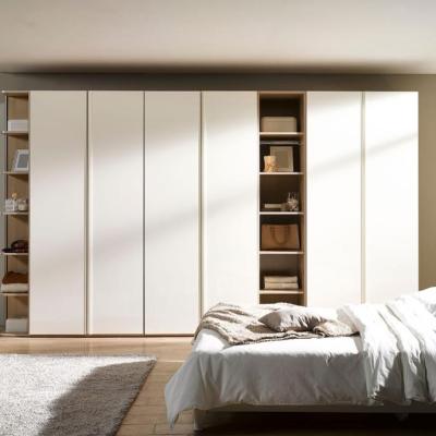 China PANEL Modern Design Popular White Lacquer Bedroom Wardrobe for sale