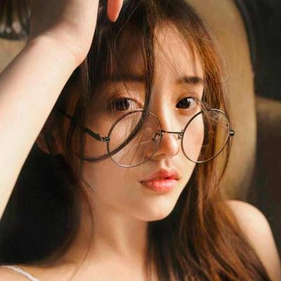 China Clear Vintage Retro Metal Frame Glasses Shape Harry Eyewear Eyeglasses Black Oversized Round Circle Eye Glasses for sale