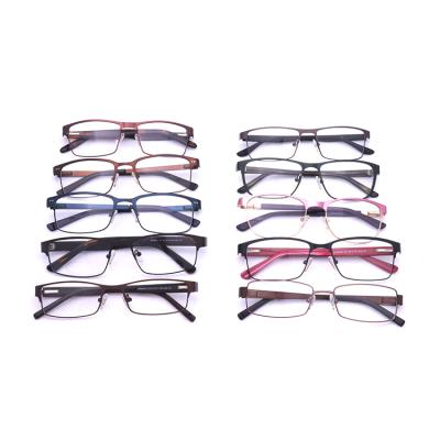 China Custom Made Mixed Assorted Ready Stock Wholesale Fashion Promotion Logo Metal Optical Frames Unisex Glasses for sale