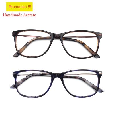 China Wholesale Cheap Fashionable Wholesale Spectical Eye Glasses Full Acetate Printing Women Men Optical Frame In Stock for sale