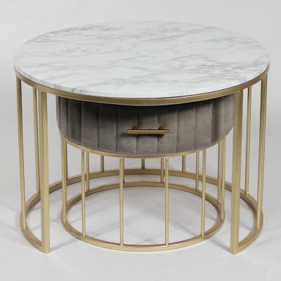 China Modern Gold Leg Living Room Home Furniture Round Luxury Round Side Center Modern Coffee Tables For Office Furniture for sale