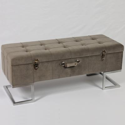 China Storage Extended Storage Stool Fabric With Storage Bench Stool for sale