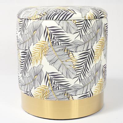 China Storage European Style Makeup And Dressing Stool Stool Velvet Round Storage Stool for sale