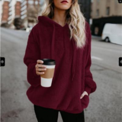 China Sustainable Custom Long Sleeve Winter Pullover Hoodie For Women Manufacturers for sale