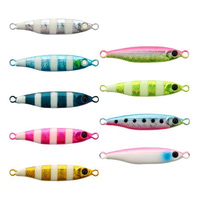 China FUNADAIKO 10g Sea Fishing Jig Lure Hard Slow Throw Luminous Fishing Building Lures Jig Slow Lure Metal for sale