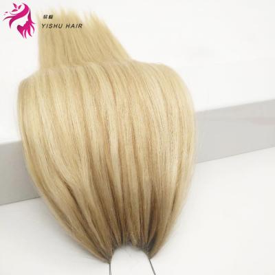 China Wave-straight or you New Arrival Trendy Popular Pure Chinese 100% Pure Handmade Chinese Remy Human Feather Line Hair Extensions for sale