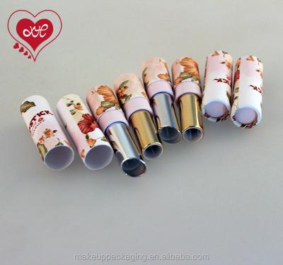 China Recycled matte lipstick paper tube with inner 12.1mm diameter lipstick paper lip balm tube/gold cup/high quality lipstick packaging tube for sale