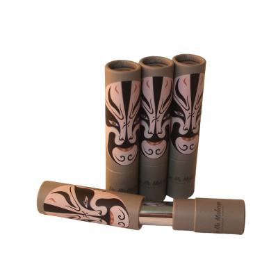 China Customized Recyclable Kraft Cosmetics Lipstick Paper Tube For Lip Balm Make Up Packaging To Lift Up Lip Balm Paper Tube for sale