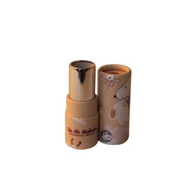 China New style recycled eco-friendly lipbalm push up container tube packaging recycled cosmetics packaging lipstick for sale