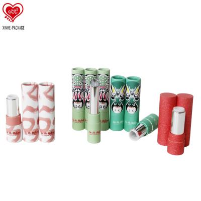 China Empty Recycled Lipstick Lip Balm Container Eco-Friendly Biodegradable Professional Makeup Tube Packaging Good Quality Recycled Lip Balm Packaging for sale