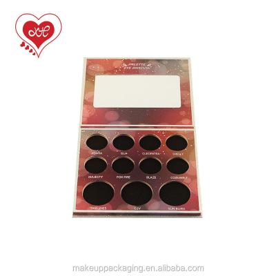 China Wholesale magnetic aseptic empty makeup eyeshadow palette/printed recycled cardboard eye shaodw case/eyeshadow palette paper packaging for sale