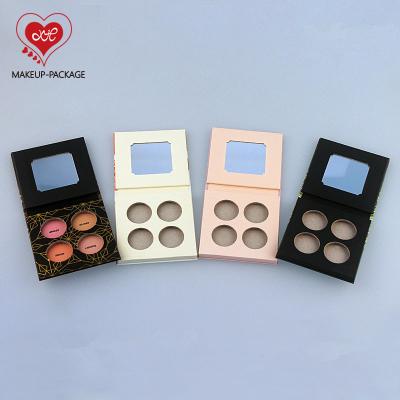 China Recyclable custom eyeshadow packaging paper box/wholesale makeup eyeshadow palette packaging/printed empty cardboard eyeshadow palette 26mm for sale