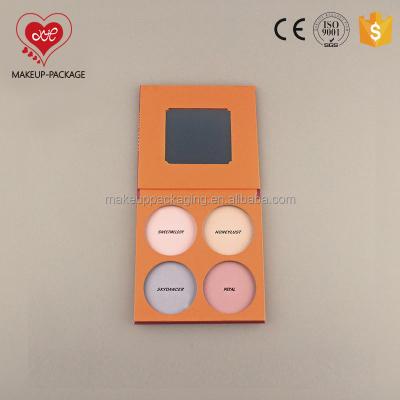 China Handmade custom empty eyeshadow palette carton/empty powder contract blush palette wholesale/paper eyeshadow palette packaging box for sale