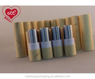 China Biodegradable cardboard lip balm container biodegradable tubes/custom empty lipstick tube paper packaging/eco friendly lip balm paper tubes for sale