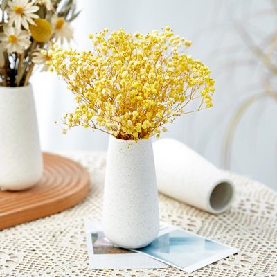 China Nordic simple ceramic white dining room tabletop craft flower pot fashion decoration vase pastoral home table vases dried living room flowers for sale