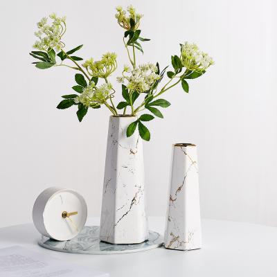 China Nordic Creative Pastoral Cabinet Decoration Wine Vase Flower Home Table Set Modern Vases Living Room Decoration for sale