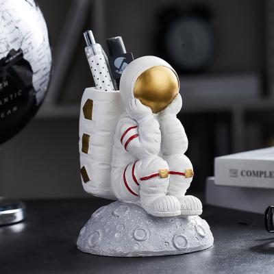 China China Astronaut Figurine Home Decoration Gifts Ornament Table Opens Pen Holder Figurines Nordic Micro Landscape Ornament Decor Crafts for sale