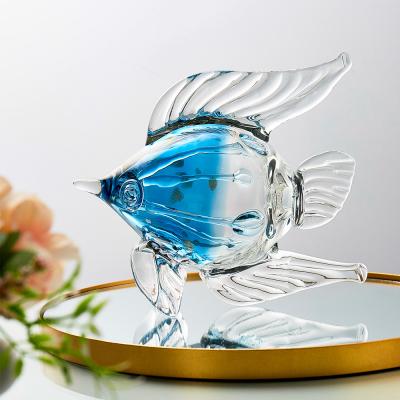 China Modern Modern Home Decoration Glass Fish Ornaments Living Room Bedroom Office Ornaments Creative Gift Collection for sale