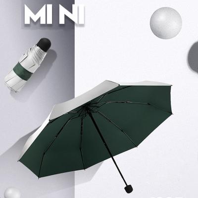 Κίνα Titanium silver custom mini pocket aluminum umbrella with prints logo προς πώληση