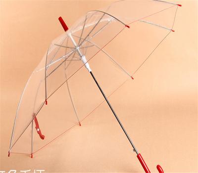 China 23inch 8K automatic rain poe material transparent umbrella for sale