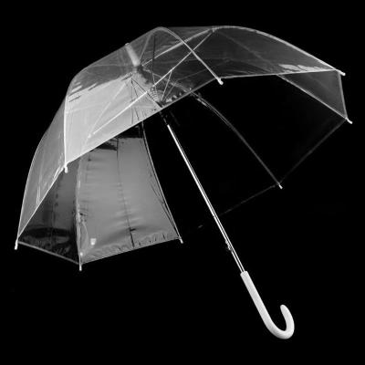 China Professional transparent POE deco custom umbrella with print logo for sale