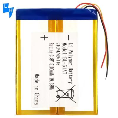 China Tag 5100mAh BL-51AT 8H mobile phone battery droipad8H for Tecno H8 battery for sale