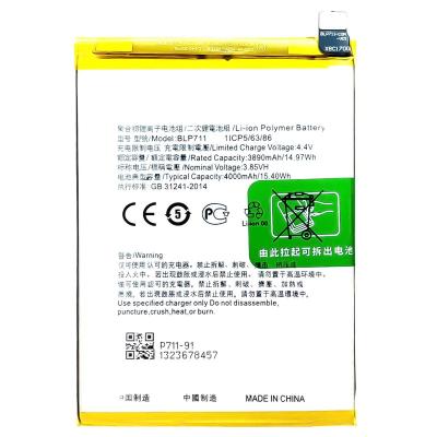 China Mobile Phone 4000mAh BLP711 Mobile Phone Battery For-OPPO A1K Battery Rechargeable Batteries for sale