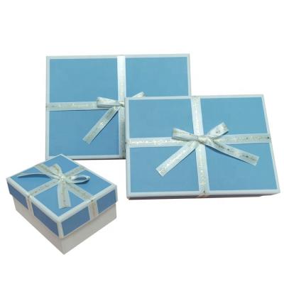 China Recyclable Single Grade Bowknot Ribbon Business Gift Box Top Grade Cardboard Box Pink Gift Box for sale