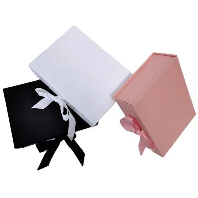 China Material Manufacturer Luxury Black Clothing Reused Custom Shoes Gift Box Wig Bangs Bra Packaging Box Magnetic Folding Cardboard for sale