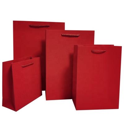 China Brand Manufacturers Brand Manufacturers Recyclable Custom Paper Clothing Bag Gift Bag Special High-Grade Chinese Wholesale Red Gift Bag for sale