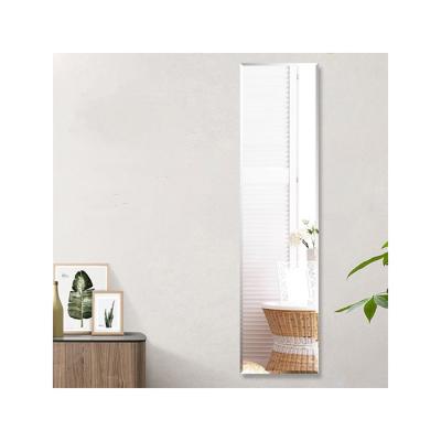 China Self Adhesive Full Body Mirror Dressing Rectangle Self Adhesive Wardrobe Contemporary Minimalist Stick Wardrobe With Wall Mirror for sale