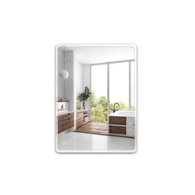 China New Arrival Minimalist Decorative Rectangle Bath Mirror Explosion Proof Process Right Angle Frameless Mirror for sale