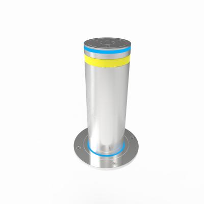 China Steel / Iron / Aluminum CE Parking Bollard 219mm Diameter 6mm Thickness Rising Remote Control Bollard for sale