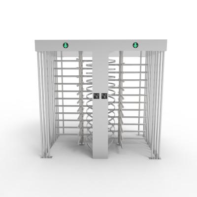 China Outdoor Or Indoor Barrier Gate RFID Card Reader Revolving Double Gate Full Height Turnstile for sale