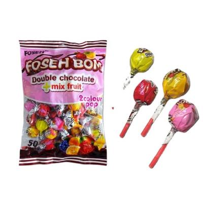 China Big Natural Fruity 28gr Chocolate Lollipops Maker for sale