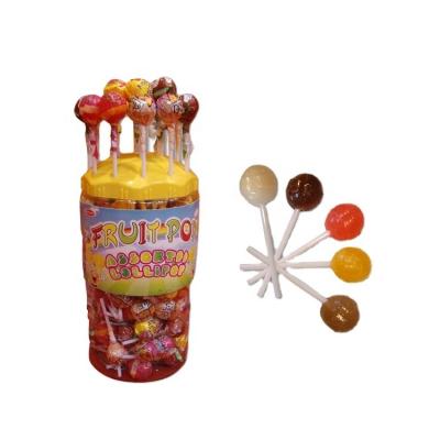 China 10g Natural Fruit Lollipop In Bottle for sale